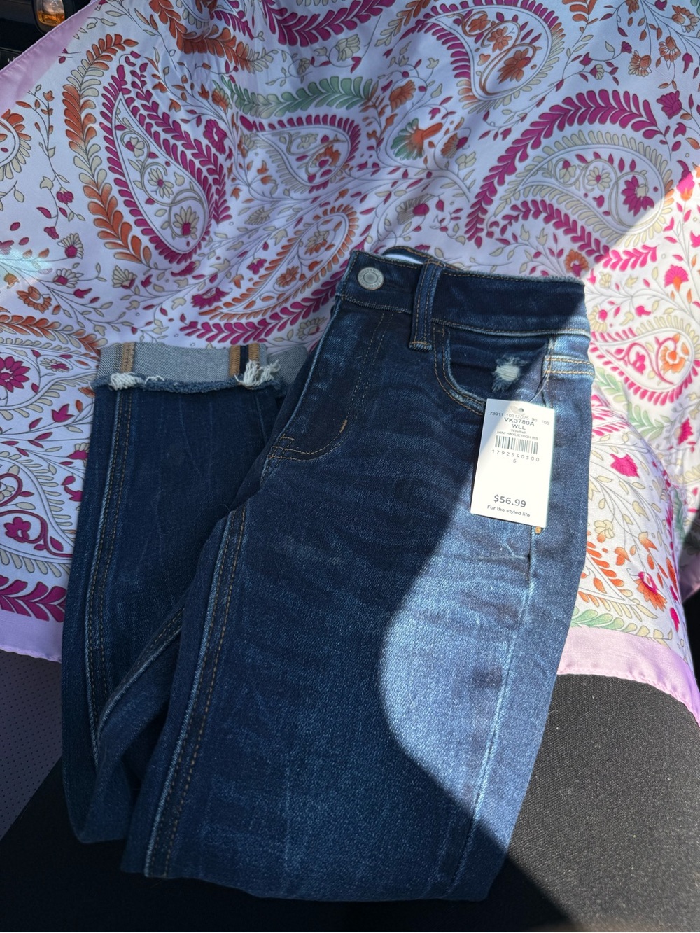 Dark Blue Girls High-Rise Skinny Jeans
